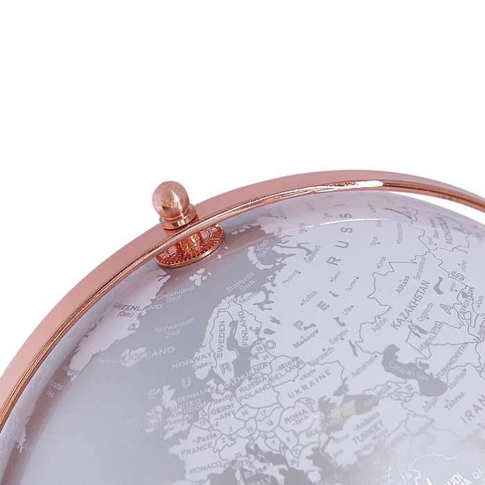 Globo Decorativo mappamondo color Argento 20 cm in stile Moderno