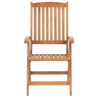 Set da bistrot da giardino Tavolo in legno di acacia 2 sedie con cuscini rossi pieghevole resistente ai raggi UV