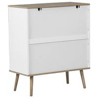Cassettiera Credenza Bianca con 4 Cassetti 93 x 79 cm Soggiorno Camera da Letto Corridoio Armadietto Stile Scandinavo