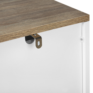 Cassettiera Credenza Bianca con 4 Cassetti 93 x 79 cm Soggiorno Camera da Letto Corridoio Armadietto Stile Scandinavo