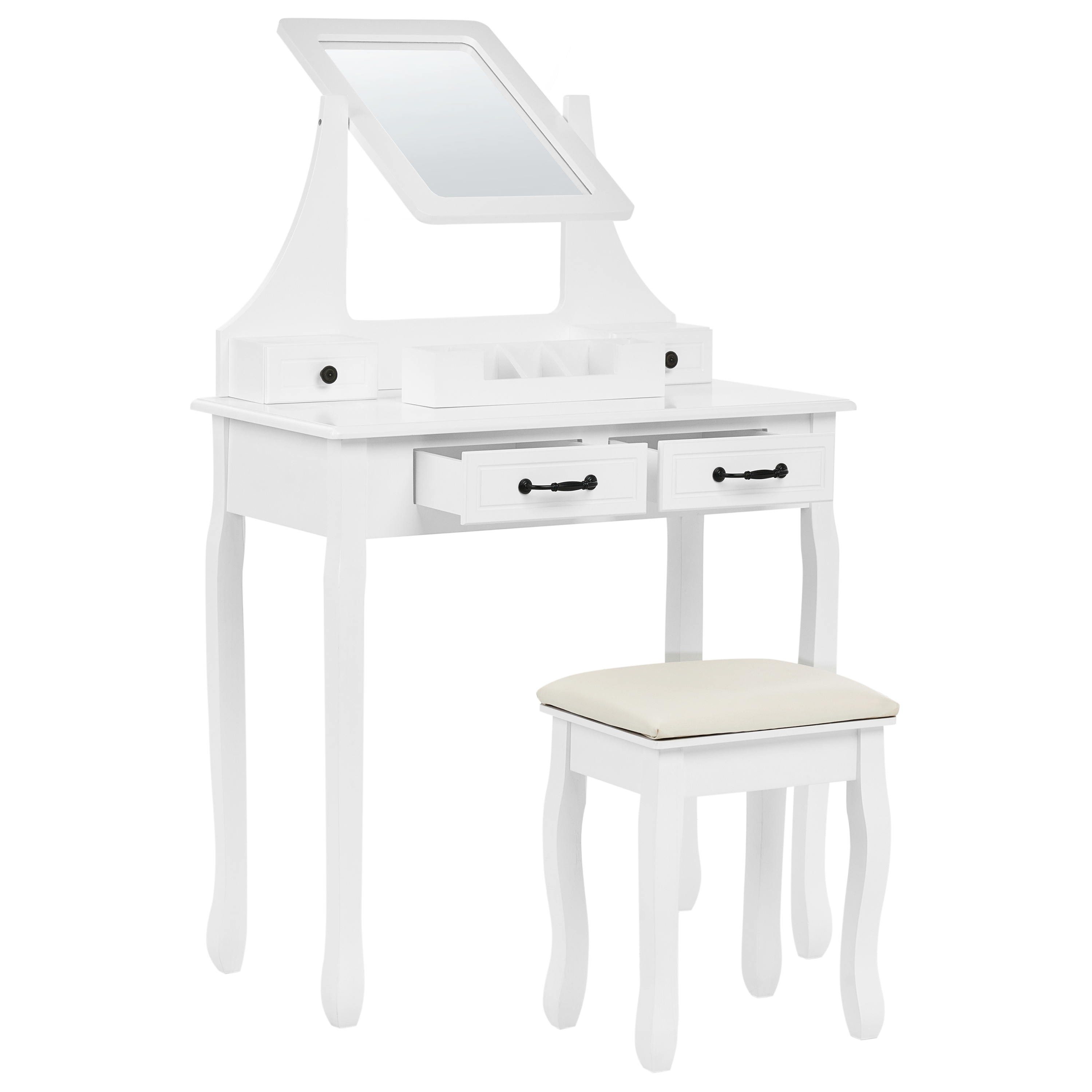 Toeletta Bianca 4 Cassetti Mobili Soggiorno Glam Design Camera Da Letto