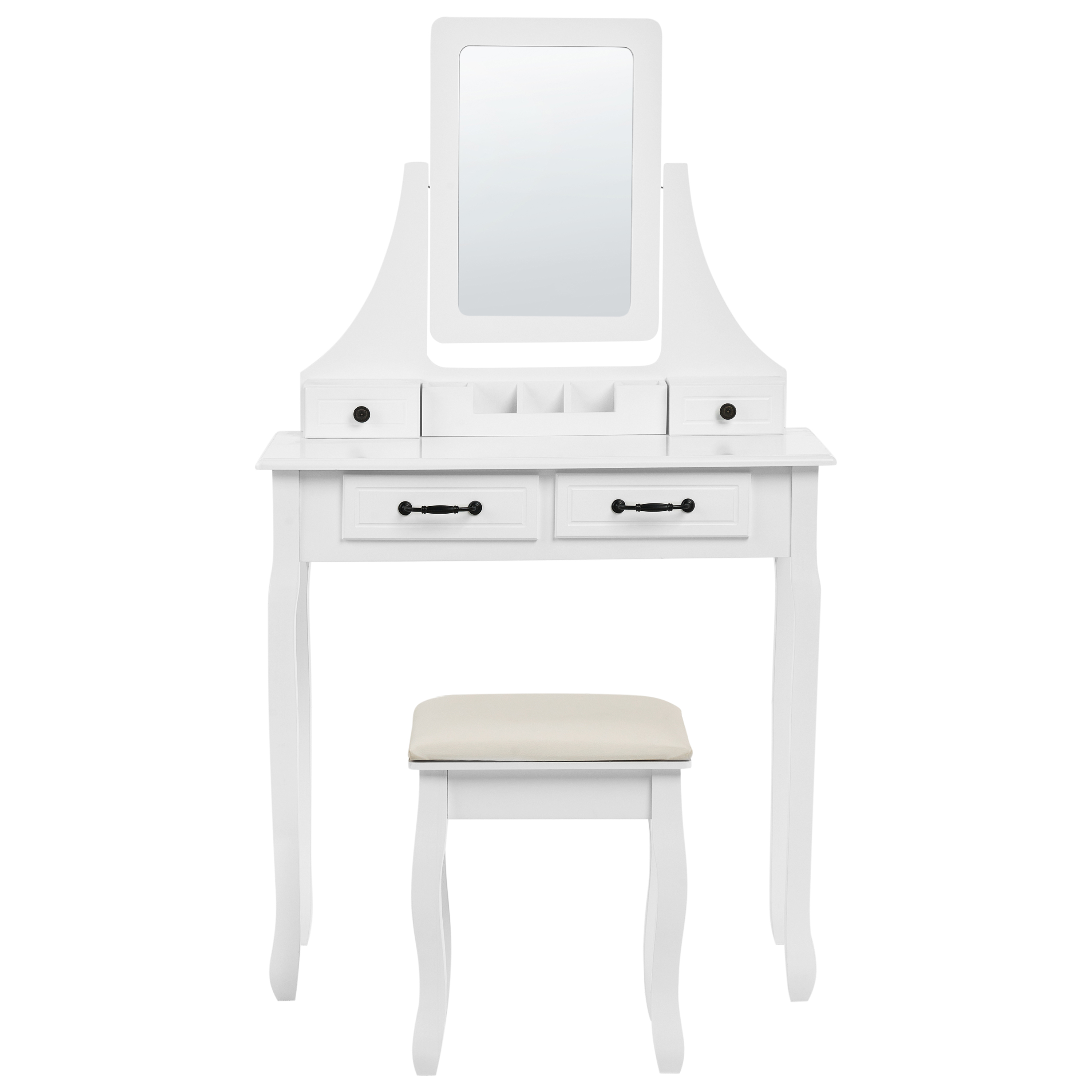 Toeletta Bianca 4 Cassetti Mobili Soggiorno Glam Design Camera Da Letto