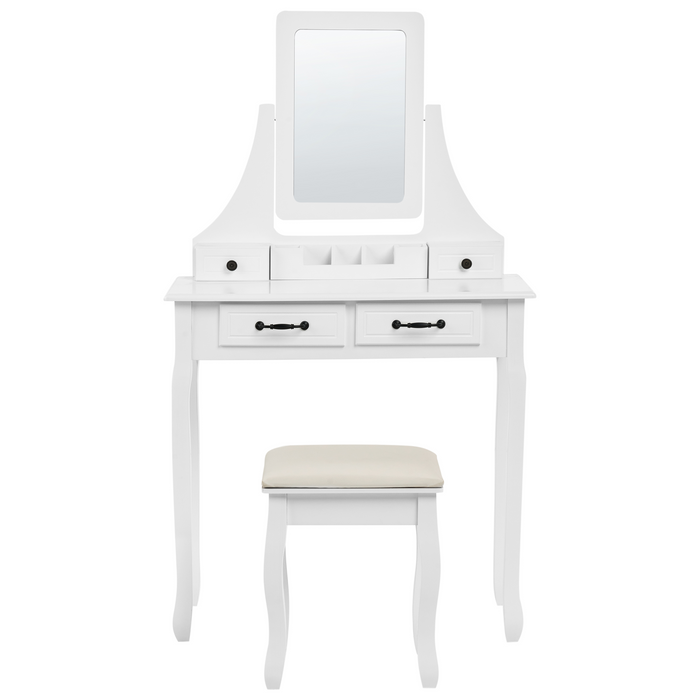 Toeletta Bianca 4 Cassetti Mobili Soggiorno Glam Design Camera Da Letto