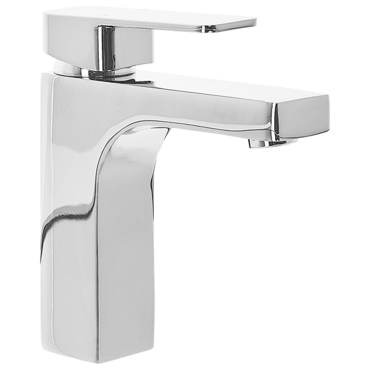 Rubinetto Lavabo In Metallo Cromato Argento Rubinetto Monocomando Bagno Moderno