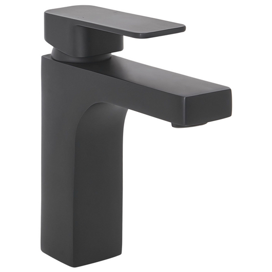 Rubinetto Lavabo Bagno In Metallo Nero Monocomando Finitura Opaca Rubinetto Moderno