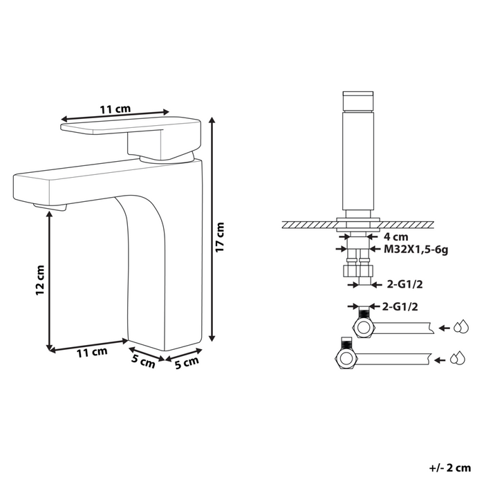 Rubinetto Lavabo Bagno In Metallo dorato Monocomando Finitura Lucida Rubinetto Moderno
