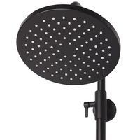 Miscelatore Set Doccia Ottone Nero con Funzione Pioggia Finitura Opaca Glamour Modern