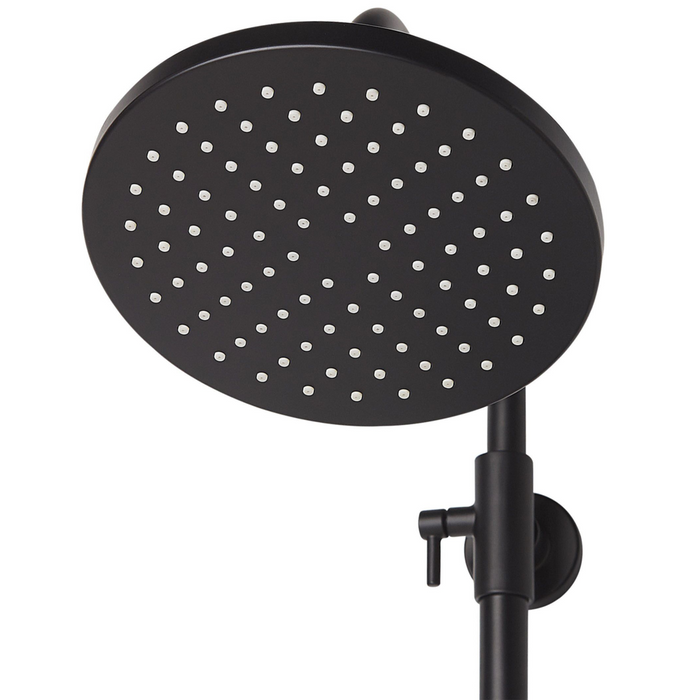 Miscelatore Set Doccia Ottone Nero con Funzione Pioggia Finitura Opaca Glamour Modern