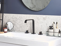 Miscelatore per lavabo Rubinetto a doppia leva per bagno moderno in ottone Nero opaco in metallo