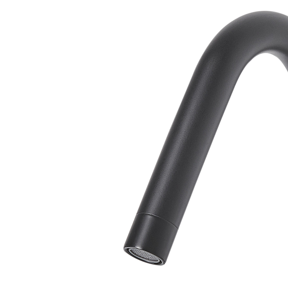 Rubinetto miscelatore per lavabo in ottone metallico opaco nero rubinetto moderno del bagno a doppia leva