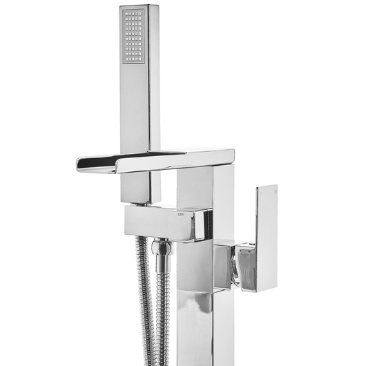 Miscelatore vasca da bagno cromato argento freestanding 118 cm accessori bagno moderno