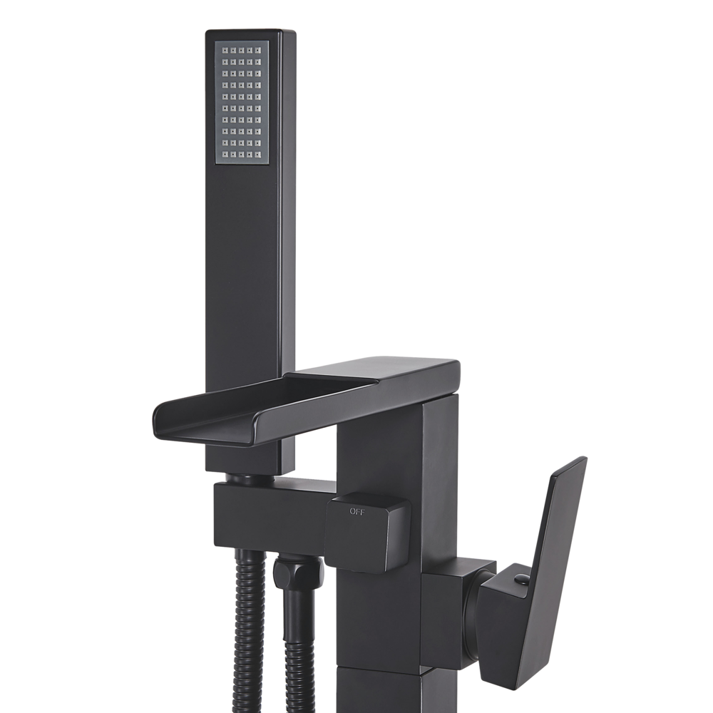 Miscelatore Vasca Nero Opaco 118 cm Accessori da Bagno Moderni