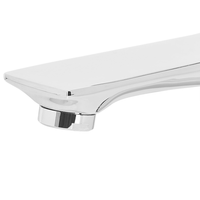 Miscelatore Lavabo Bocca Piatta Monocomando Ottone Argento moderno