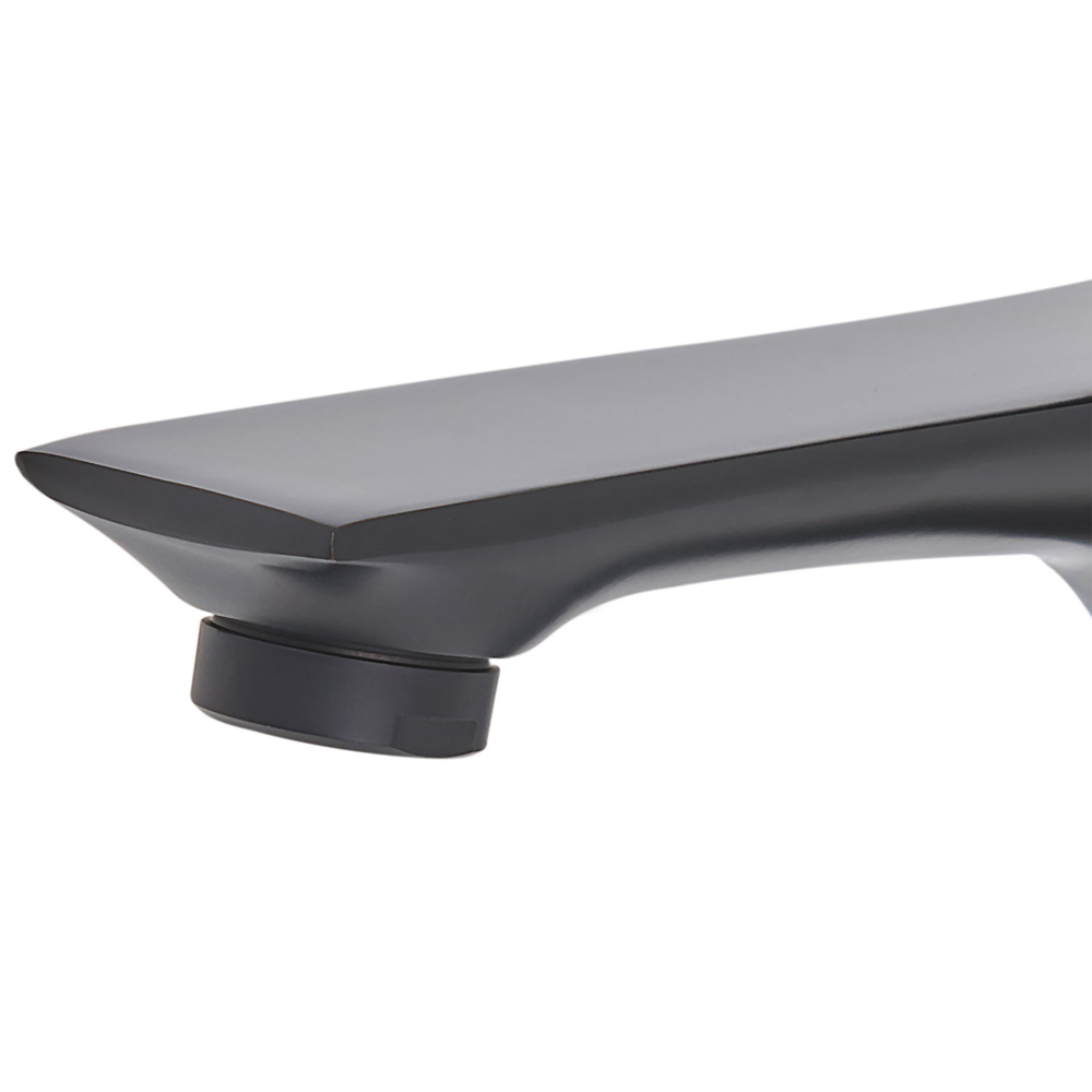 Miscelatore Lavabo Miscelatore Monocomando In Ottone Nero Opaco Bocca Piatta