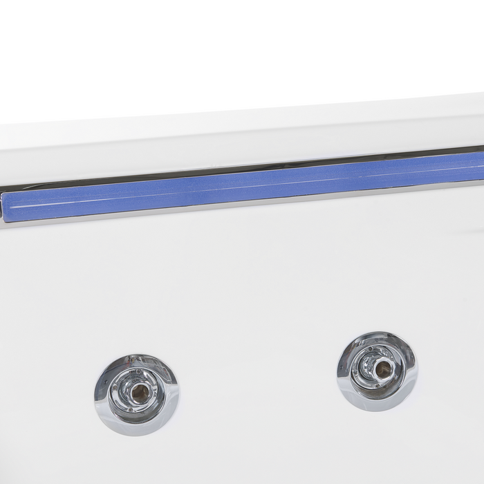 Vasca Idromassaggio Angolare Bianca con LED e getti massaggianti Design Moderno per 2 Persone