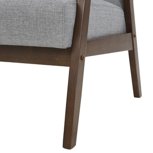 Divano grigio rivestimento in poliestere 3 posti design retrò struttura in legno divano del soggiorno