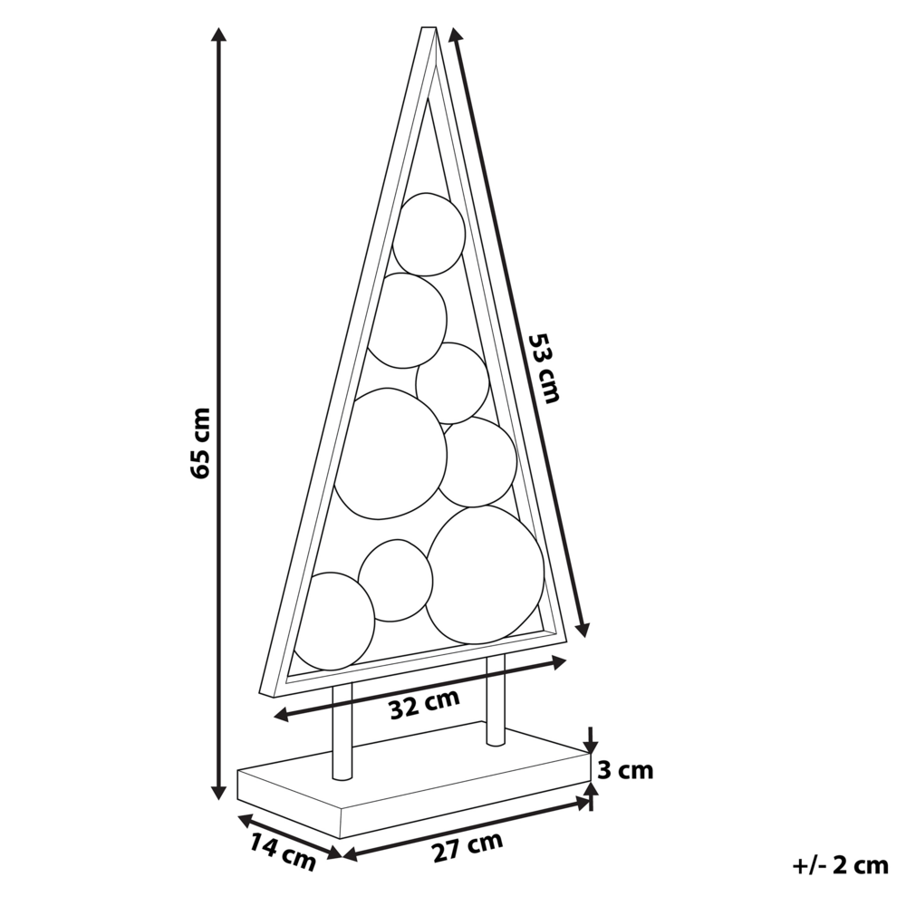 Statua decorativa Ornamenti natalizi in metallo Nero e dorato per albero di Natale