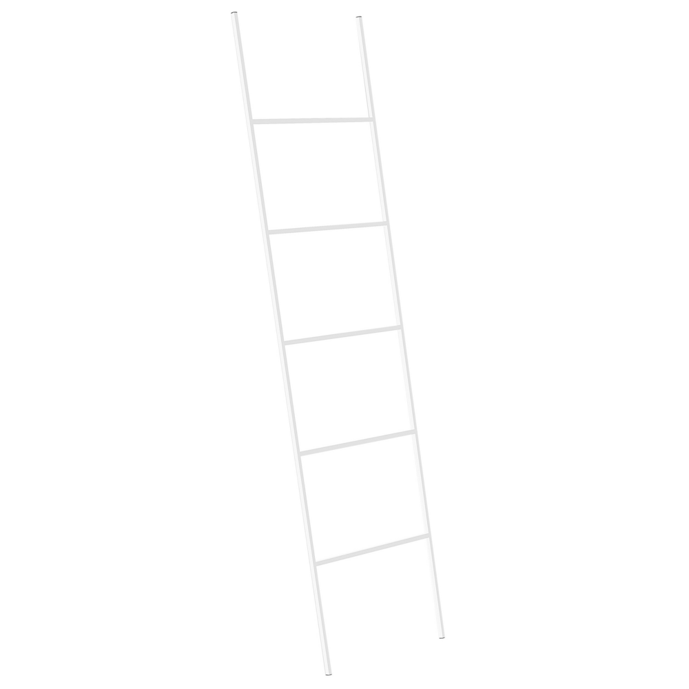 Portasciugamani in ferro bianco opaco a 5 binari Accessori per il bagno Portasciugamani in piedi Scaletta Design moderno