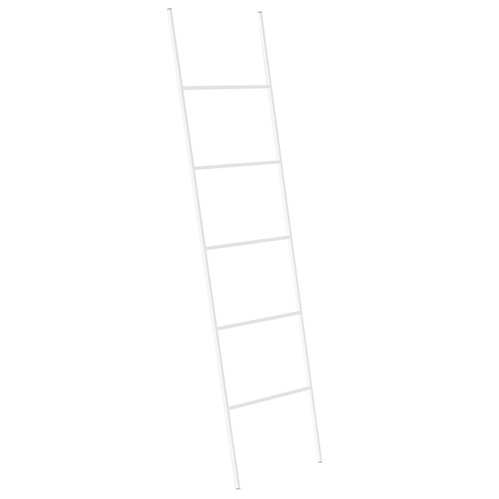 Portasciugamani in ferro bianco opaco a 5 binari Accessori per il bagno Portasciugamani in piedi Scaletta Design moderno