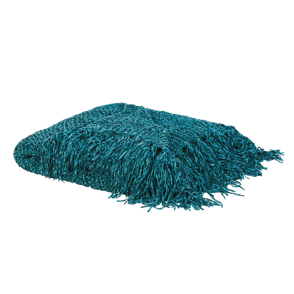 Plaid Coperta Verde Smeraldo Tessuto Ciniglia 150 x 200 cm Camera Da Letto Soggiorno Morbido Peluche