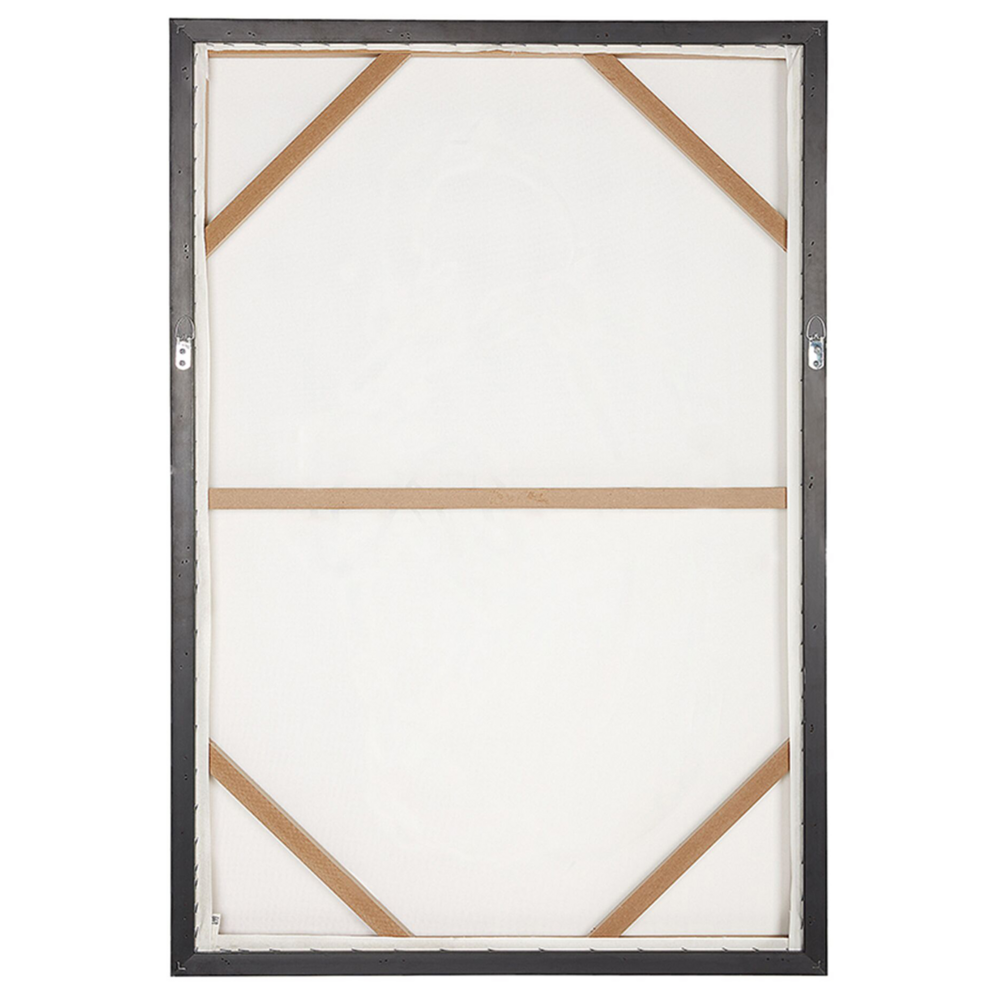 Stampa artistica su tela nera 93 x 63 cm Cornice in poliestere e MDF di toro moderna