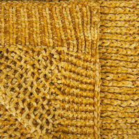 Plaid Coperta Giallo Ciniglia Lavorata A Maglia 150 x 200 cm Camera Da Letto Soggiorno Morbido Peluche