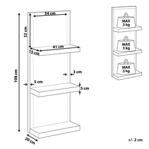 Mensola Bagno Effetto Specchio Argento 3 Gomme Vetro Temperato Glam Decorativo