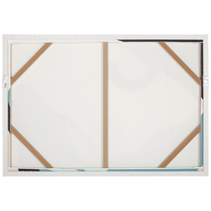 Quadro su tela con cornice Stampa a tema botanico dorato e Nero Foglia di palma 93 x 63 cm Decorazione murale moderna