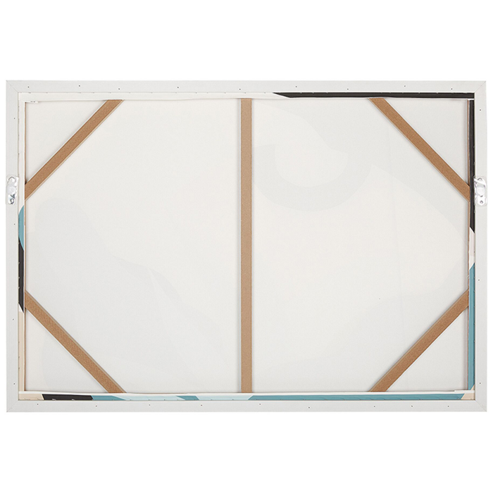 Quadro su tela con cornice Stampa a tema botanico dorato e Nero Foglia di palma 93 x 63 cm Decorazione murale moderna