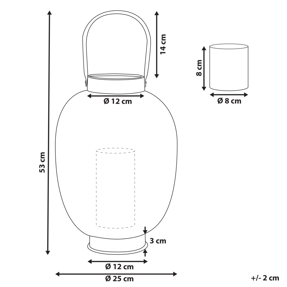 Lanterna in metallo dorato 40 cm con portacandele in vetro traforato orientale Boho