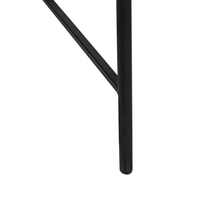 Tavolino in metallo Nero gambe pieghevoli in rattan chiaro piano staccabile rotondo Boho