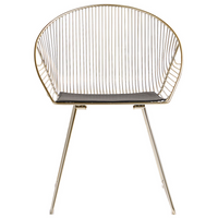 Set di 2 sedie da pranzo con struttura in metallo dorato sedile in ecopelle nera design moderno e glam