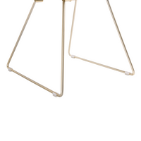 Set di 2 sedie da pranzo con struttura in metallo dorato sedile in ecopelle nera design moderno e glam