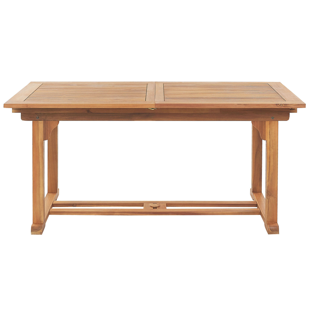 Set da pranzo da giardino in legno di acacia con cuscini blu Sedie pieghevoli regolabili a 6 posti in stile country per esterni