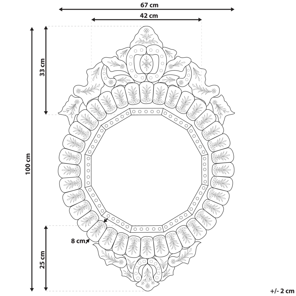 Specchio da parete argento 70 x 100 cm Design Cameretta per bambini Cameretta per bambini