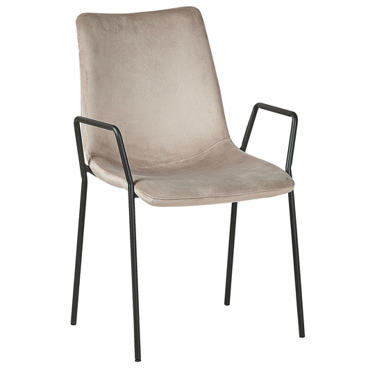 Set di 2 sedie da pranzo Velluto talpa con braccioli Impilabili Sala da pranzo Ufficio Sala conferenze