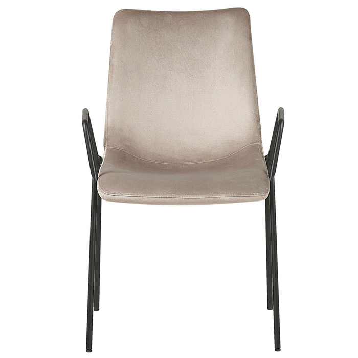 Set di 2 sedie da pranzo Velluto talpa con braccioli Impilabili Sala da pranzo Ufficio Sala conferenze