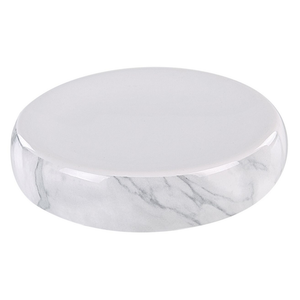 Set da bagno quattro pezzi ceramica bianco dispenser sapone porta spazzolino