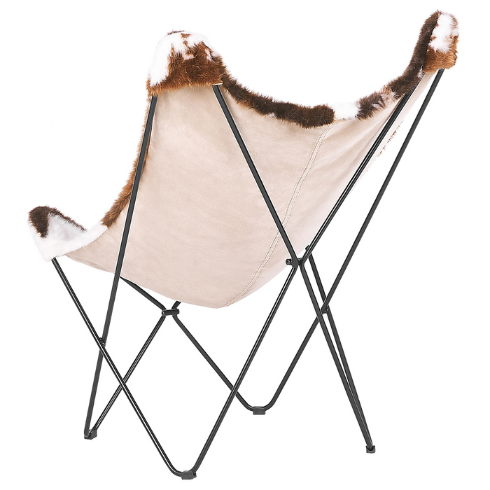 Poltrona bianca con motivo a foglia in tessuto verde Gambe a forcina in metallo Soggiorno Camera da letto Sedia