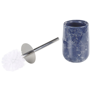Set di accessori per il bagno in marmo blu in ceramica Glam Glamour Dispenser di sapone Porta scopino