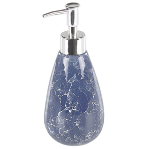 Set di accessori per il bagno in marmo blu in ceramica Glam Glamour Dispenser di sapone Porta scopino