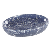 Set di accessori per il bagno in marmo blu in ceramica Glam Glamour Dispenser di sapone Porta scopino