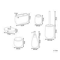 Set di accessori per il bagno in marmo blu in ceramica Glam Glamour Dispenser di sapone Porta scopino