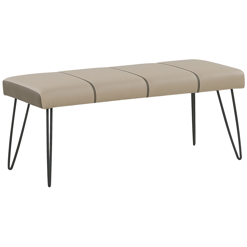 Letto con Panca e 2 Comodini in Ecopelle Testiera Decorativa 180 x 200 cm