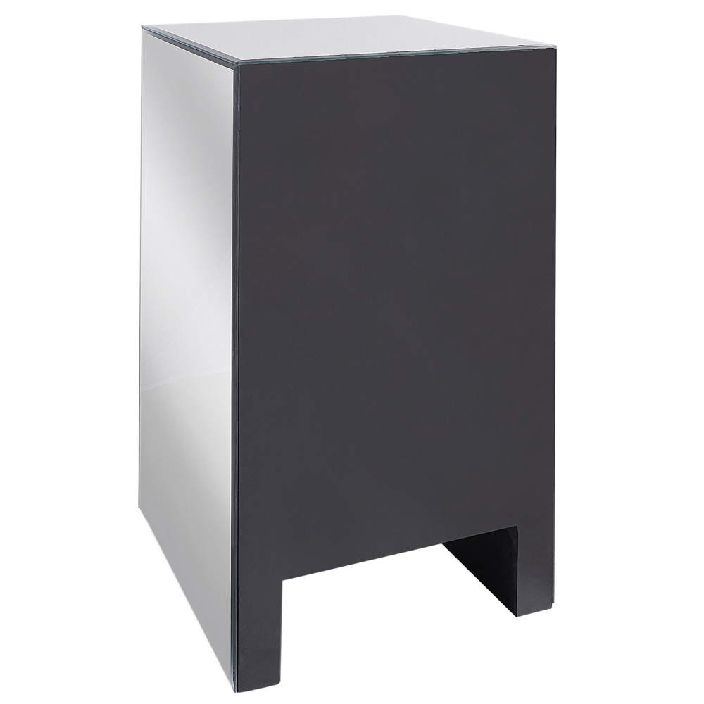 Comodino argento specchiato 3 cassetti cassettiera 60 x 30 x 30 cm moderno glam soggiorno camera da letto