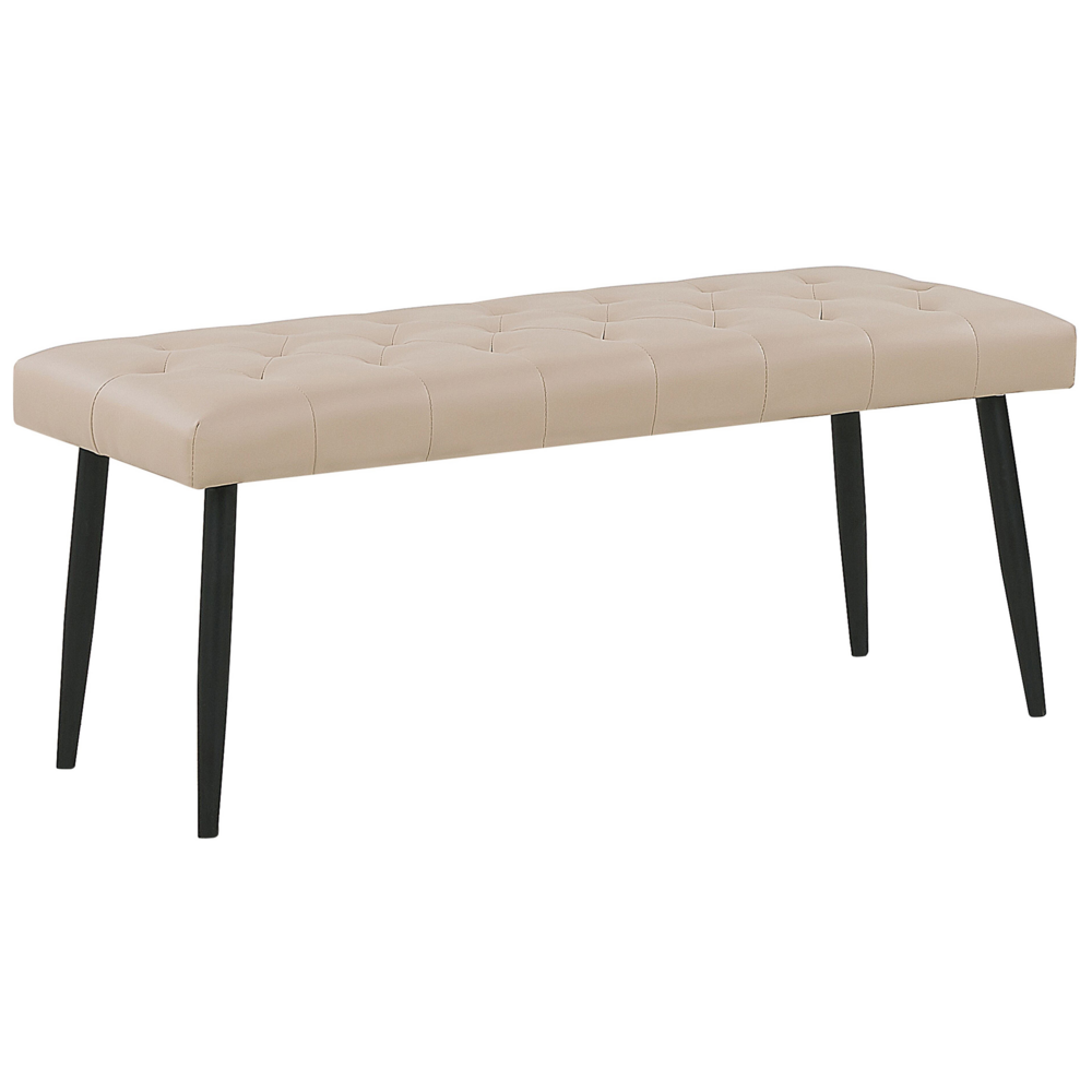 Letto con Panca e 2 Comodini in Ecopelle Testiera Decorativa 160 x 200 cm