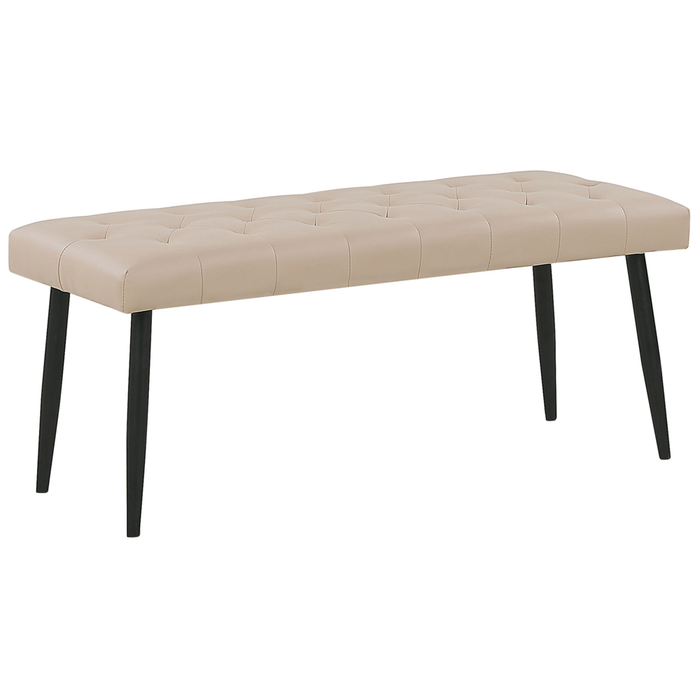 Letto con Panca e 2 Comodini in Ecopelle Testiera Decorativa 160 x 200 cm