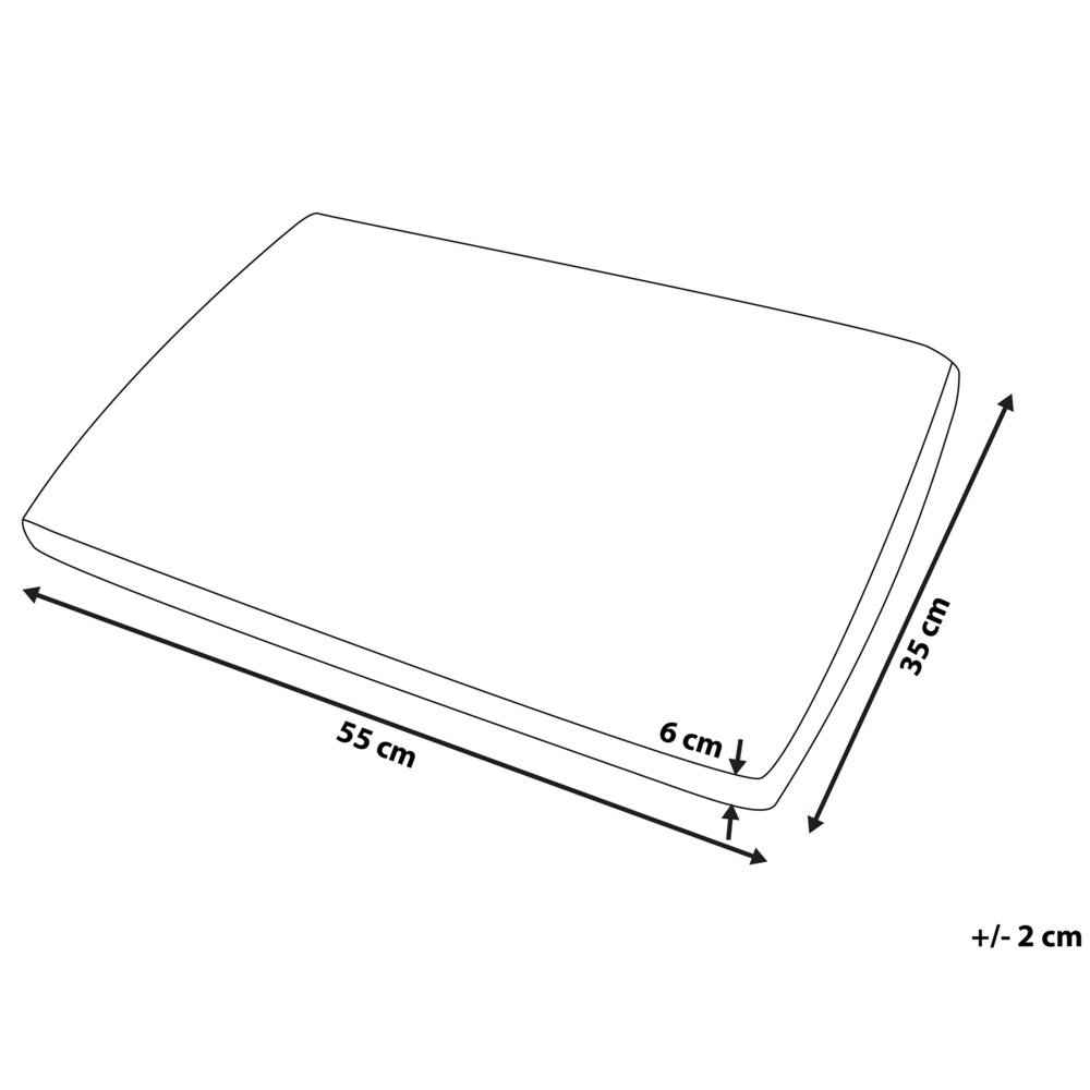 Cuscino Memory Foam Tessuto Poliestere Bianco Supporto Collo Ortopedico Antiallergico 55 x 35 cm