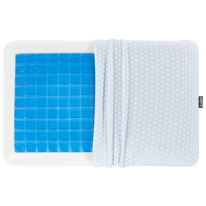 Cuscino in memory foam Cuscino ortopedico di media impresa in tessuto di aloe vera blu e bianco