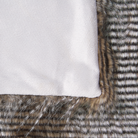 Coperta plaid Marrone e Bianco Acrilico 150 x 200 cm Soggiorno Rustico Boho